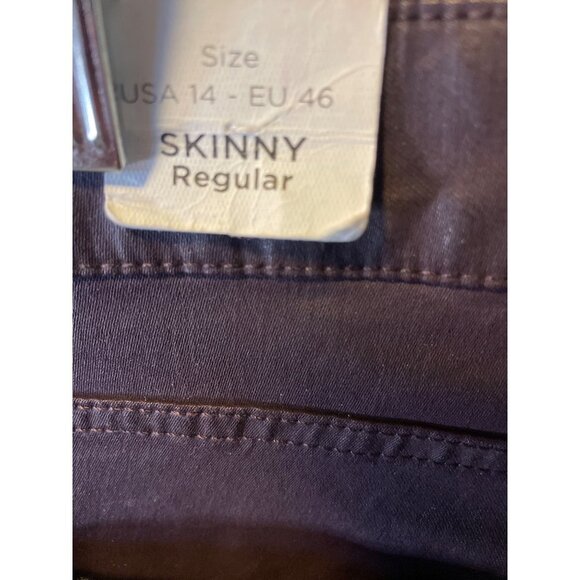 MNG Belle Dark Wash Denim Skinny Jeans SZ 14 Regular Length - Picture 7 of 8